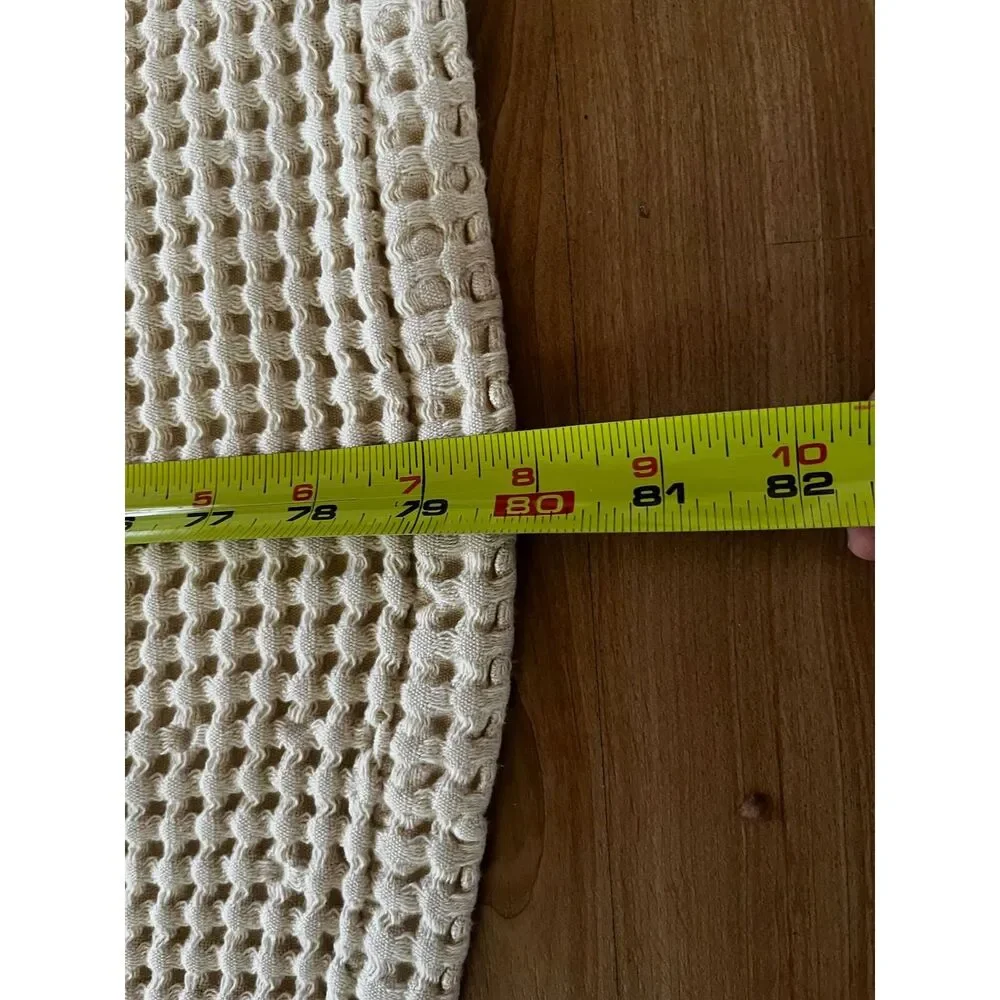 Full/double waffle print beige neutral 100% cotton blanket